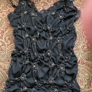 Ruched fancy tank top